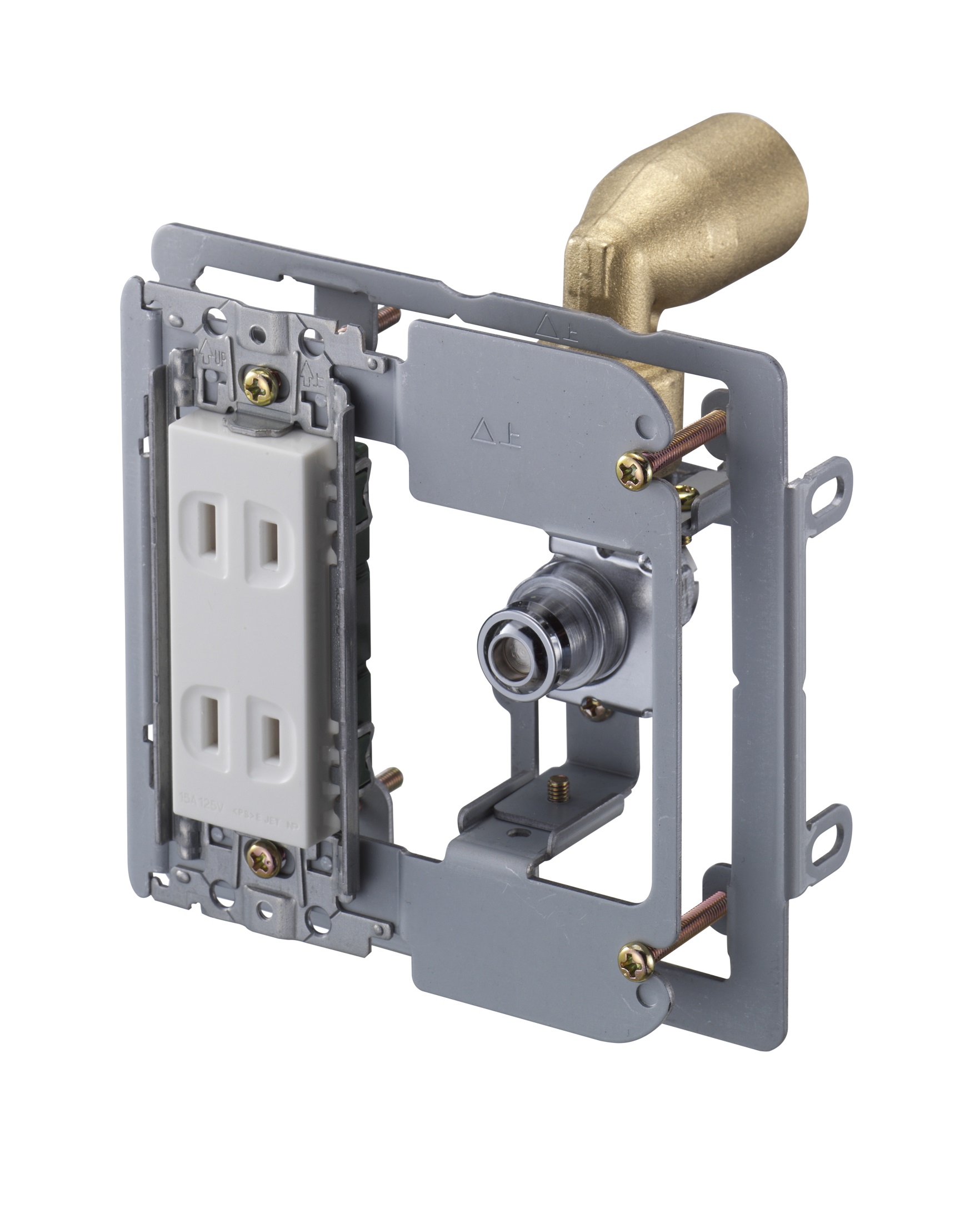 ガスコンセント埋込E二口付可変/都市ガス用