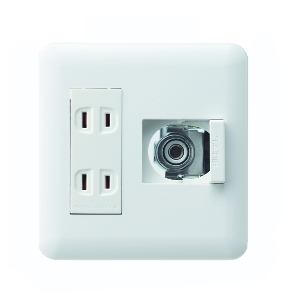 ガスコンセント埋込E二口付可変/都市ガス用