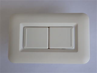 埋込W化粧プレートアイボリー