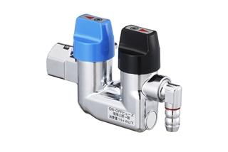 フレキ＆ON・OFFヒューズガス栓（左側フレキガス栓）／LPガス用