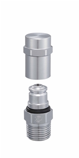 自動ロック付検圧プラグ