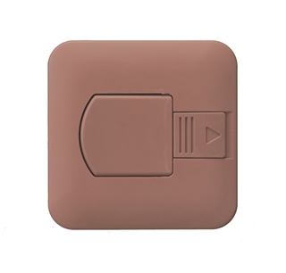 床丸穴化粧プレートブラウン