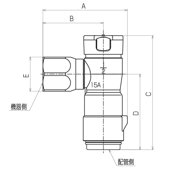 フレキULネジガス栓／LPガス用 - （機器接続ガス栓｜機器接続