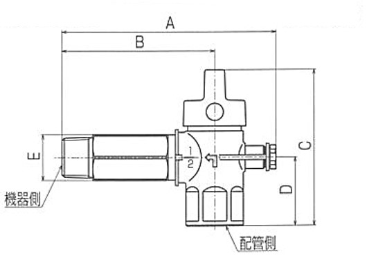 検査孔付ULねじガス栓/LPガス用 - (機器接続ガス栓|機器接続 検査孔付ULねじガス栓/LPガス用 - (機器接続ガス栓|機器接続